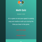 دانلود اپلیکیشن بازی اندروید Fast Math Quiz Game Source Code with Admob and Unity